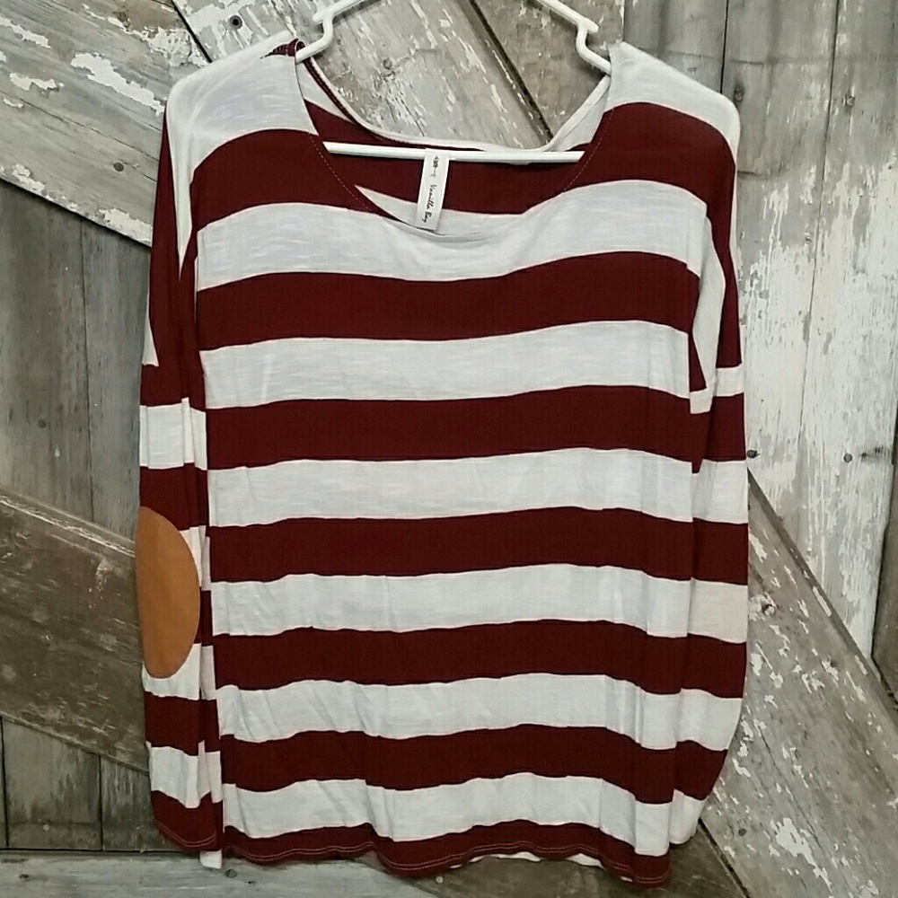 Vanilla bay suede patch elbow top